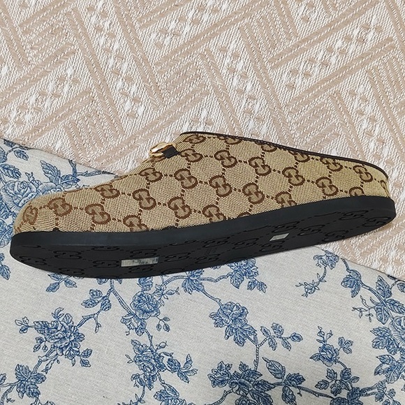 Gucci GG Jacquard Horsebit Mule Slippers - Picture 7 of 8